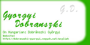 gyorgyi dobranszki business card