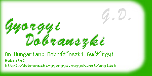 gyorgyi dobranszki business card